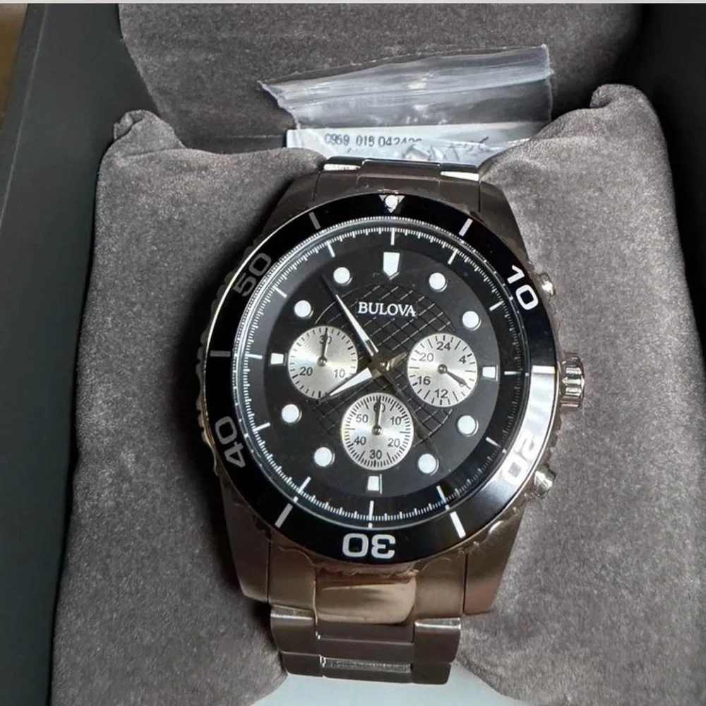 Bulova Black and Silver Sport Chronograph Watch - Picture 5 of 15